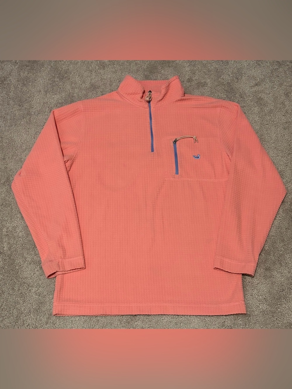 Southern Marsh FieldTec Waffle Knit Dune Pullover Light Pink Women’s Size XS